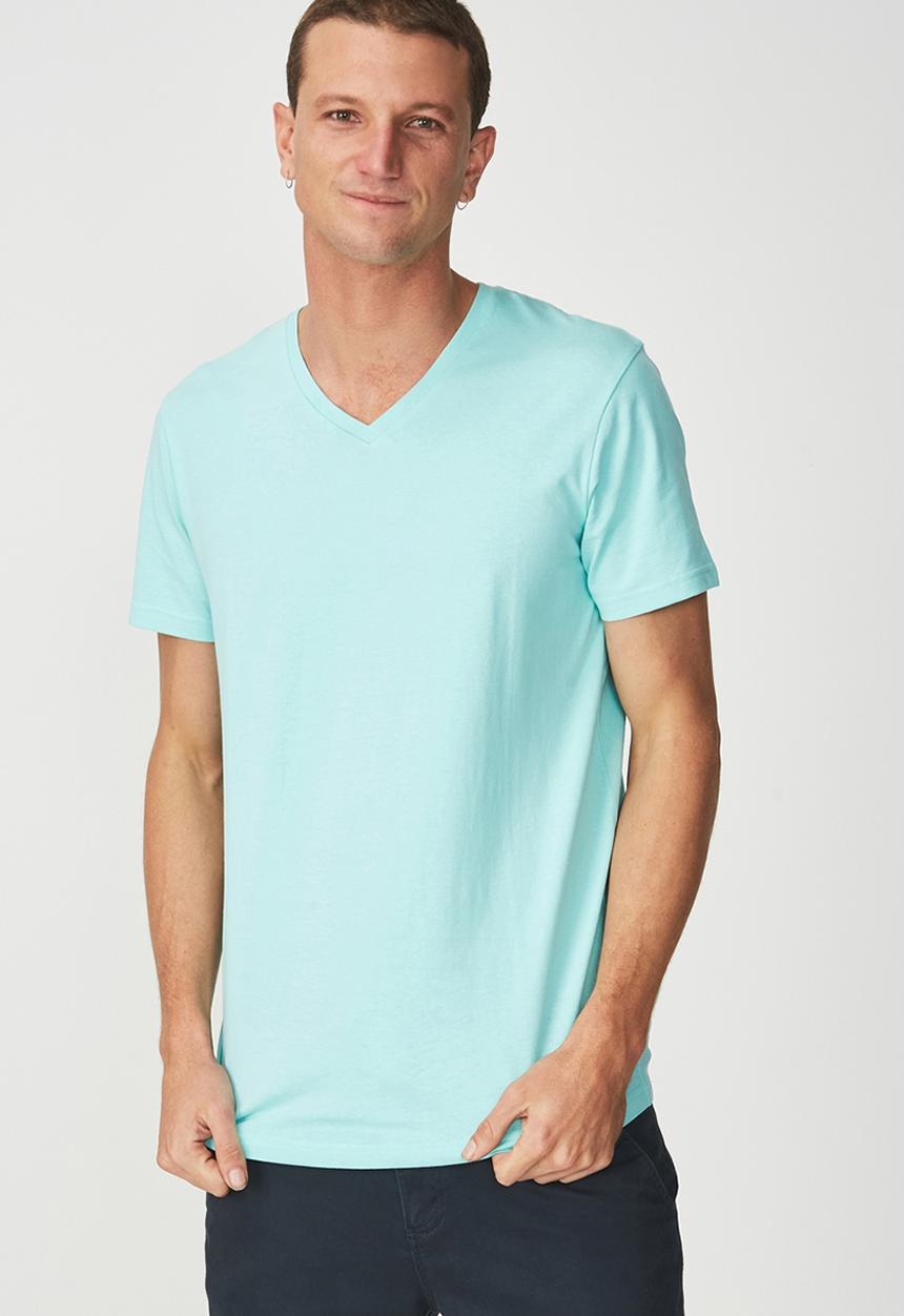 Cotton On - Essential V-neck tee - blue