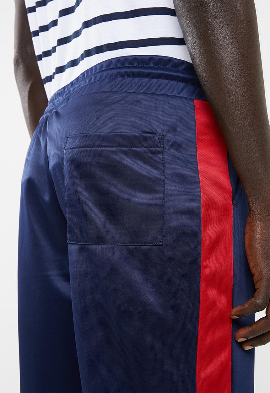 Superbalist - Tricot side stripe short - navy & red