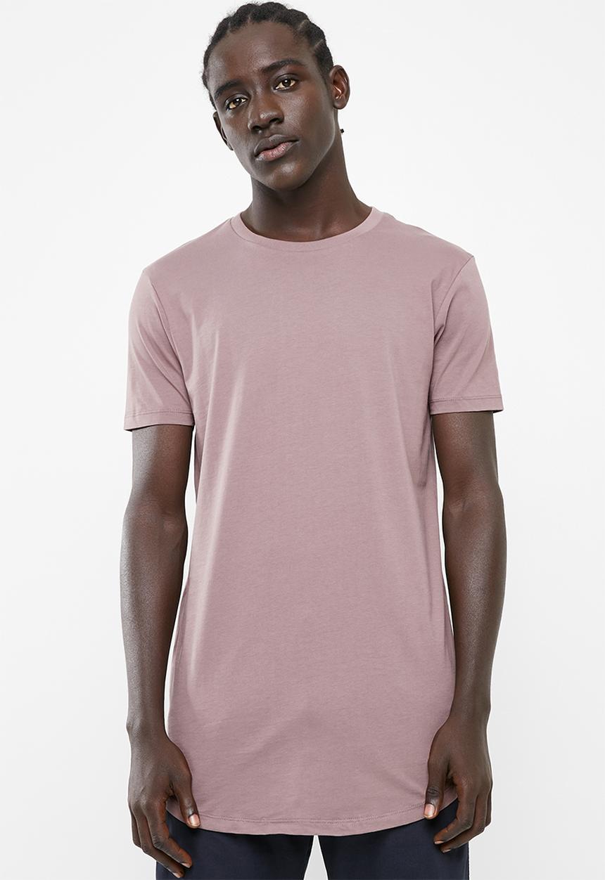 Superbalist - Curved hem longline tee - dirty pink