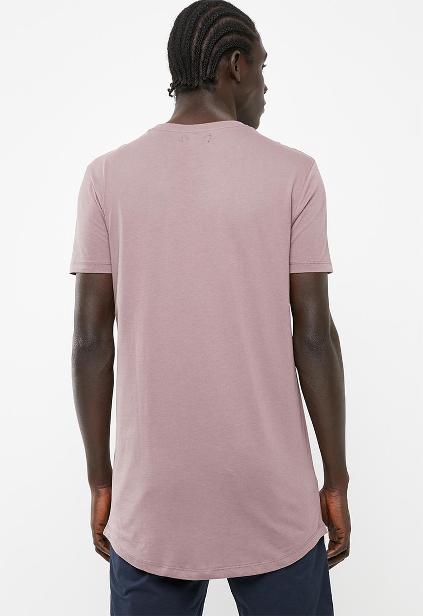Superbalist - Curved hem longline tee - dirty pink