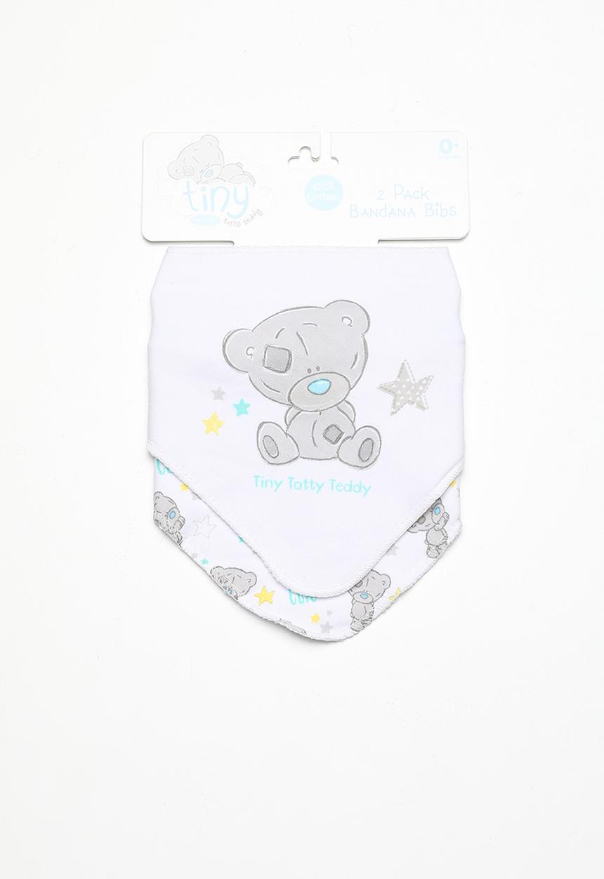 Character Baby - Tinny tatty teddy 2 pack bandana bibs - grey