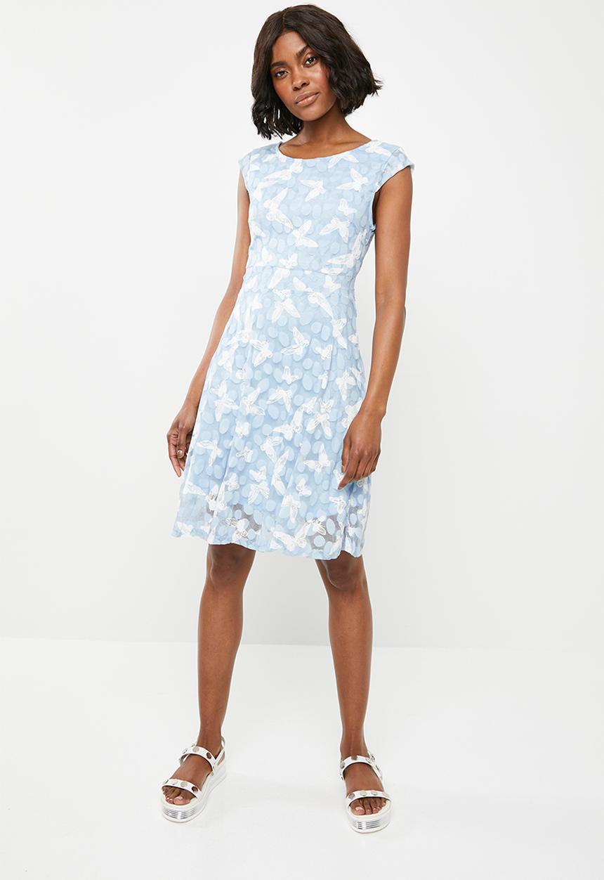 Revenge - Butterfly fit & flare dress - blue