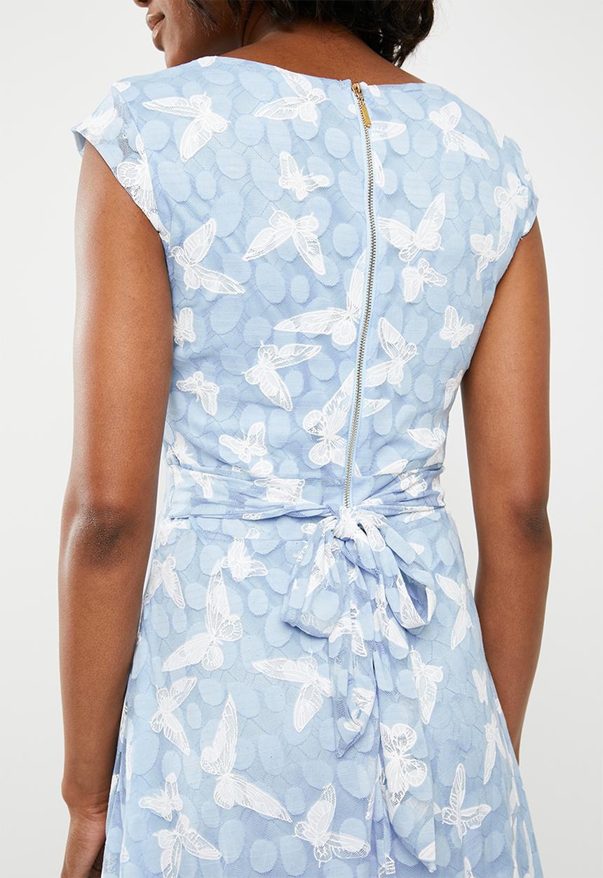 Revenge - Butterfly fit & flare dress - blue
