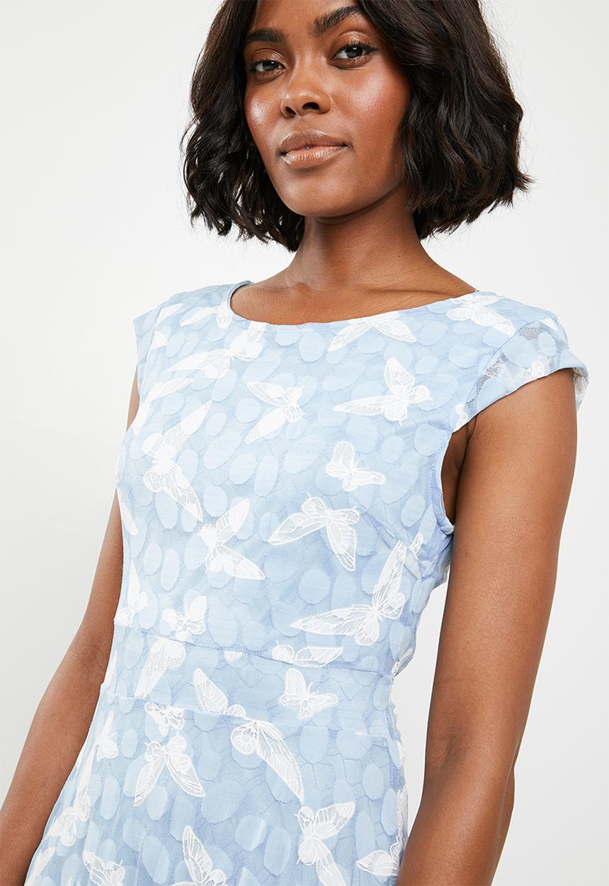 Revenge - Butterfly fit & flare dress - blue