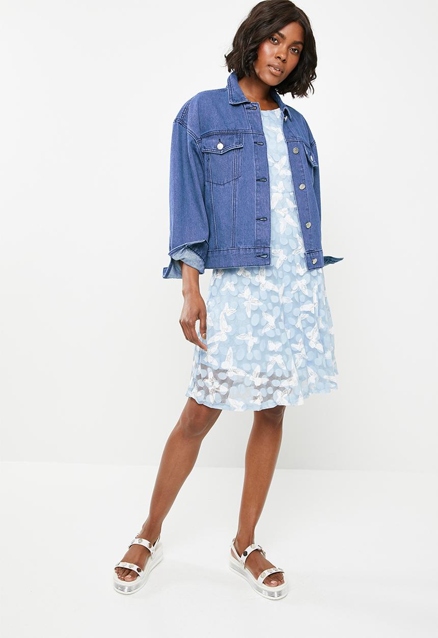 Revenge - Butterfly fit & flare dress - blue