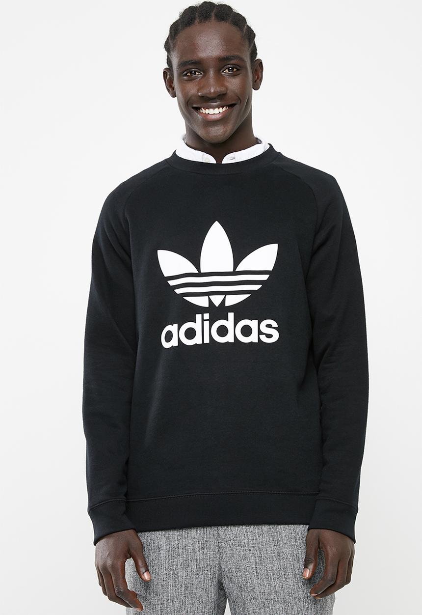 adidas Originals - Raglan trefoil crew sweat - black & white