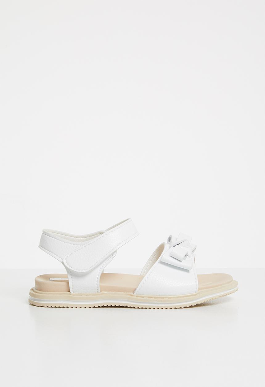 Pop Candy - Bow detailed sandal - white
