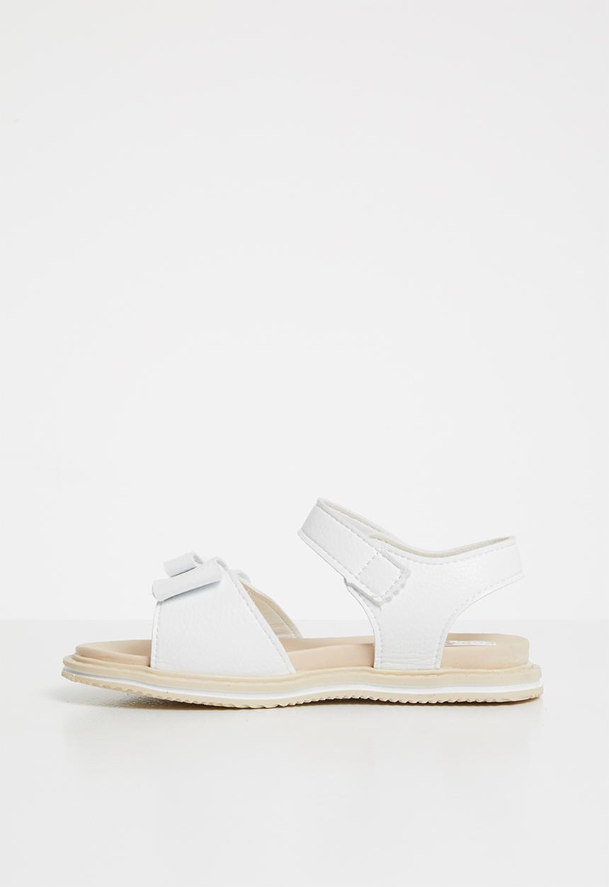 Pop Candy - Bow detailed sandal - white