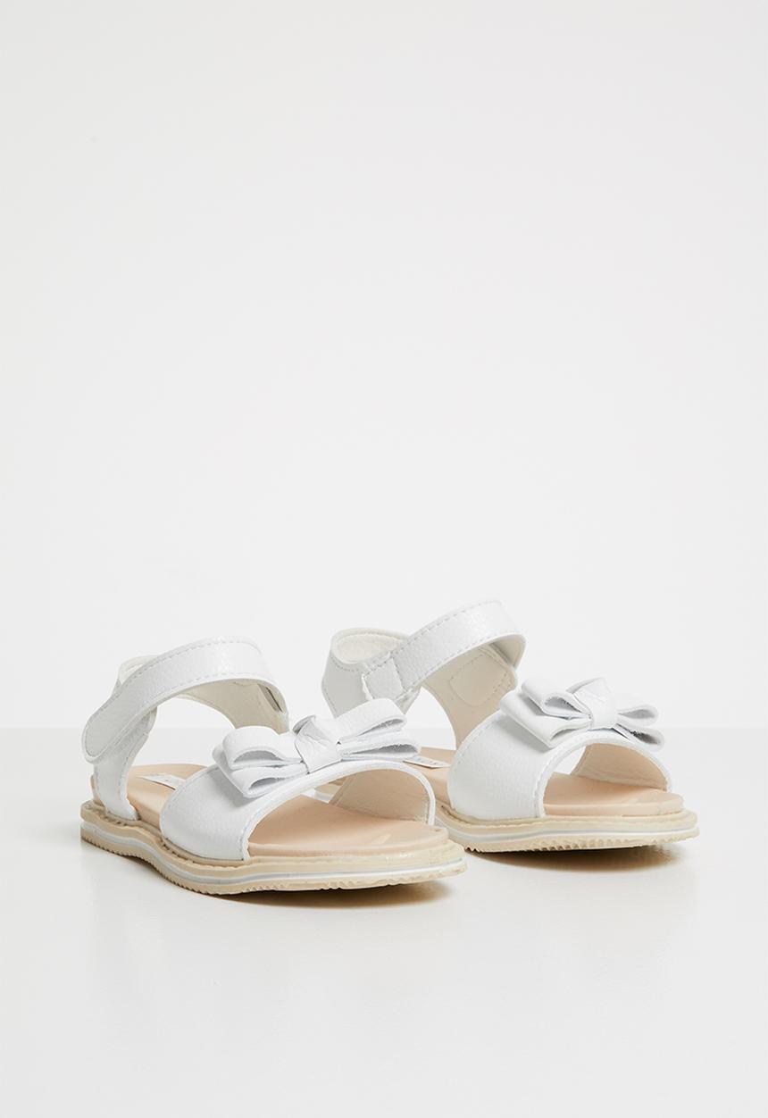 Pop Candy - Bow detailed sandal - white