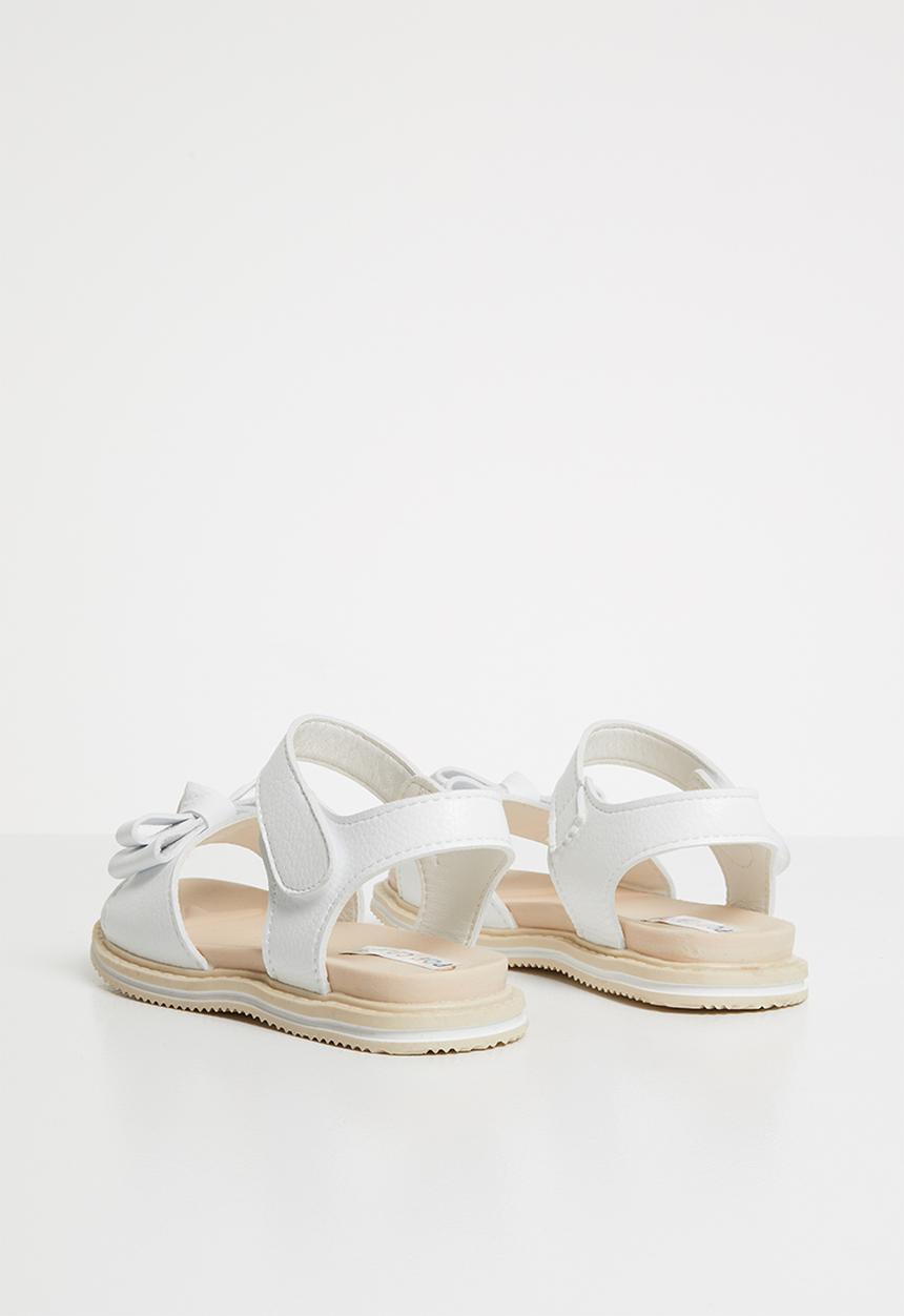 Pop Candy - Bow detailed sandal - white