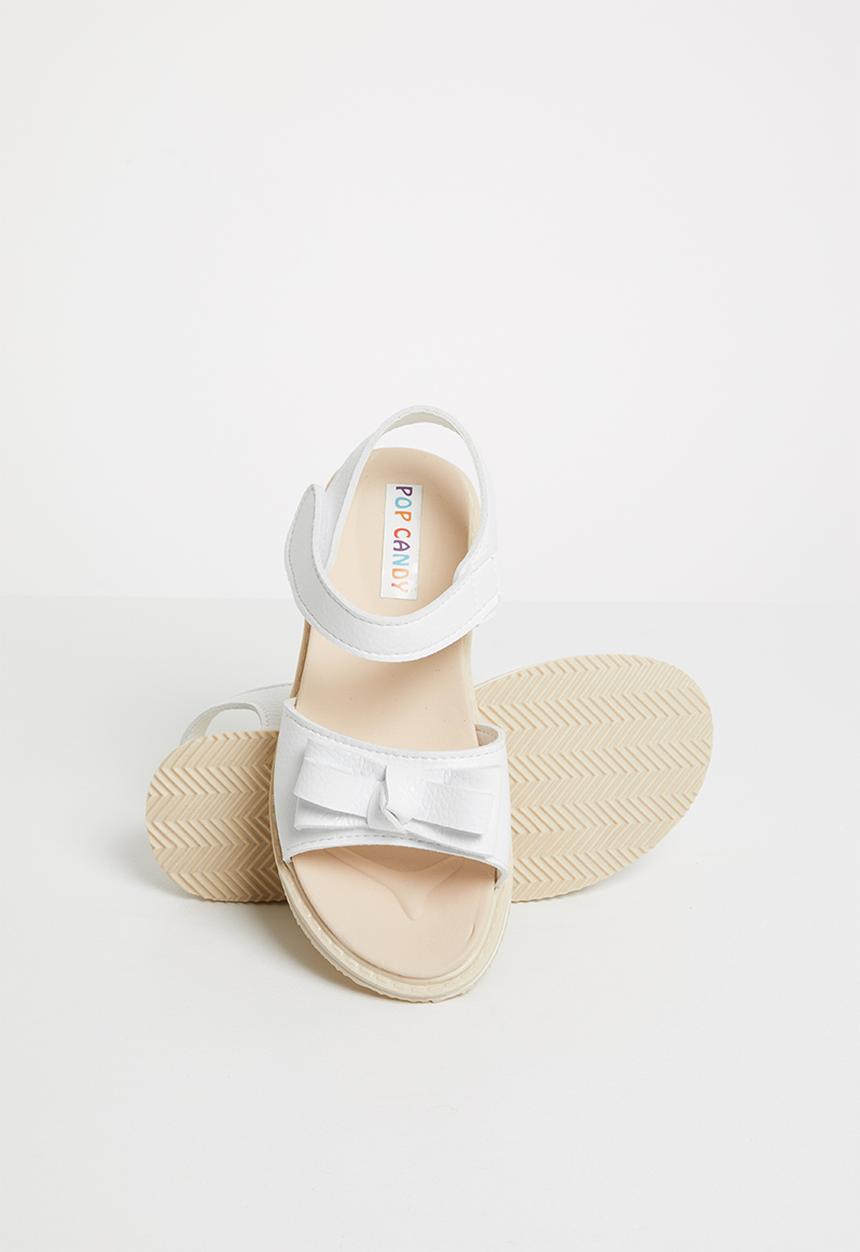 Pop Candy - Bow detailed sandal - white