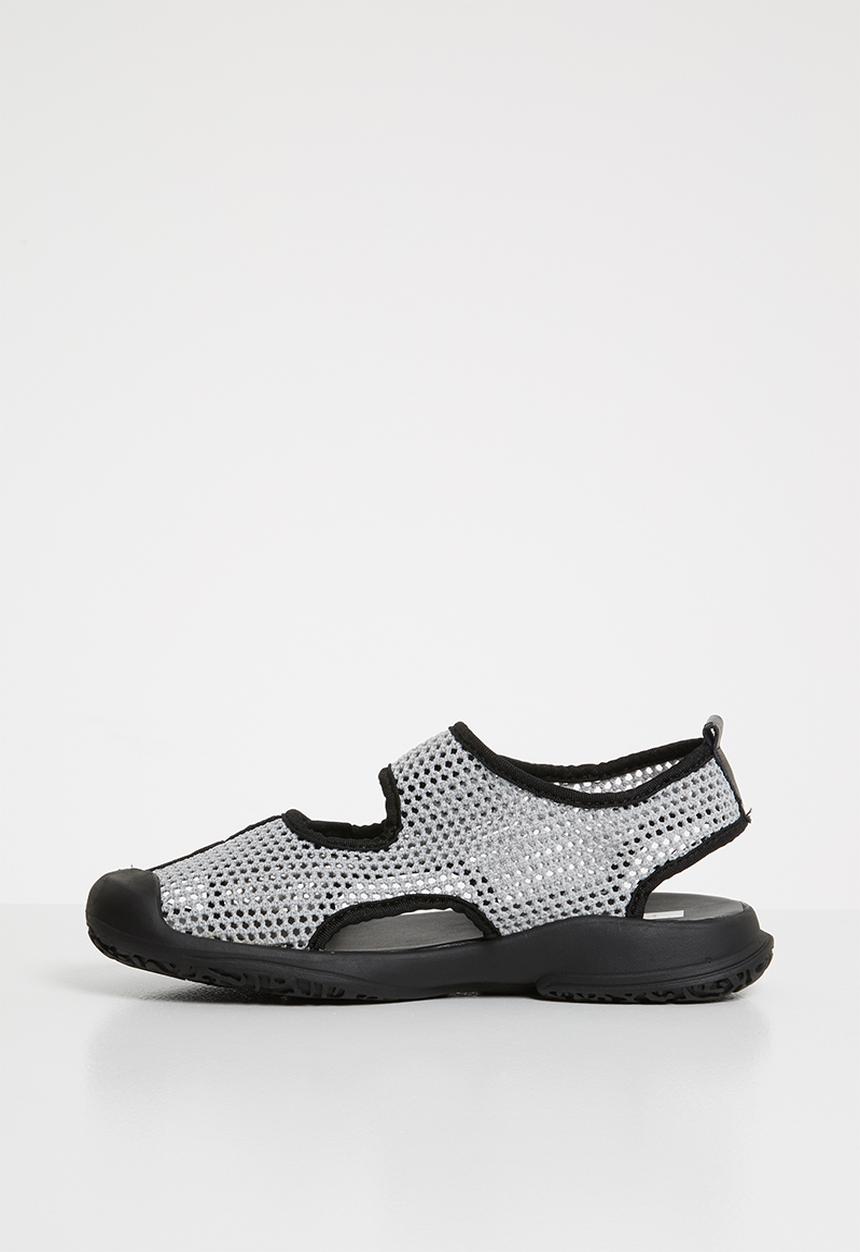 Pop Candy - Mesh cage sandal - grey & black