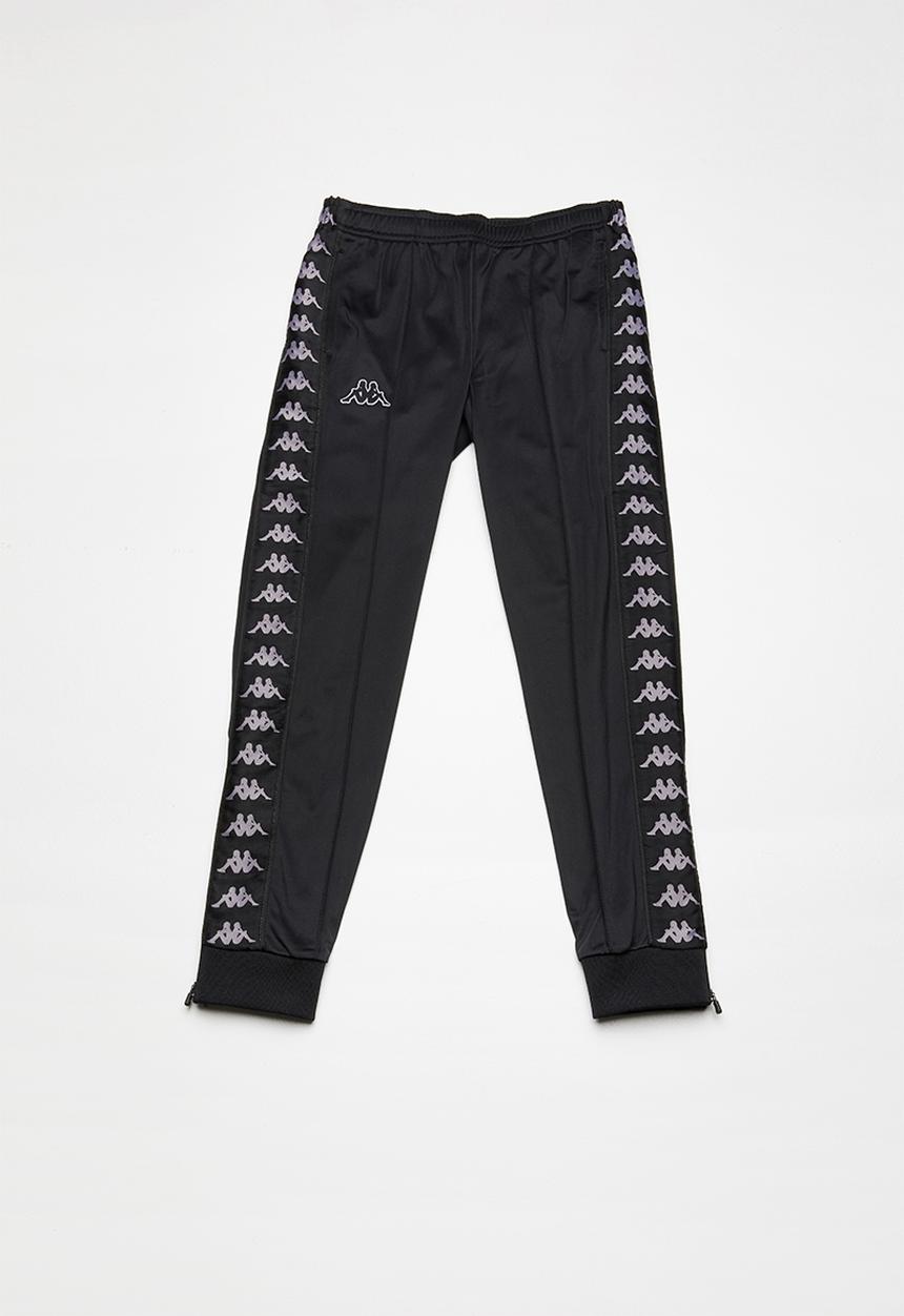 KAPPA - 222 banda rastoria rib slim trackpants - black