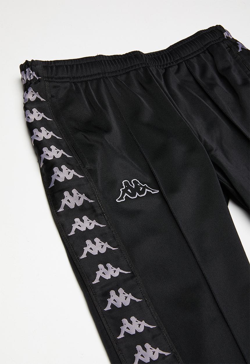 KAPPA - 222 banda rastoria rib slim trackpants - black