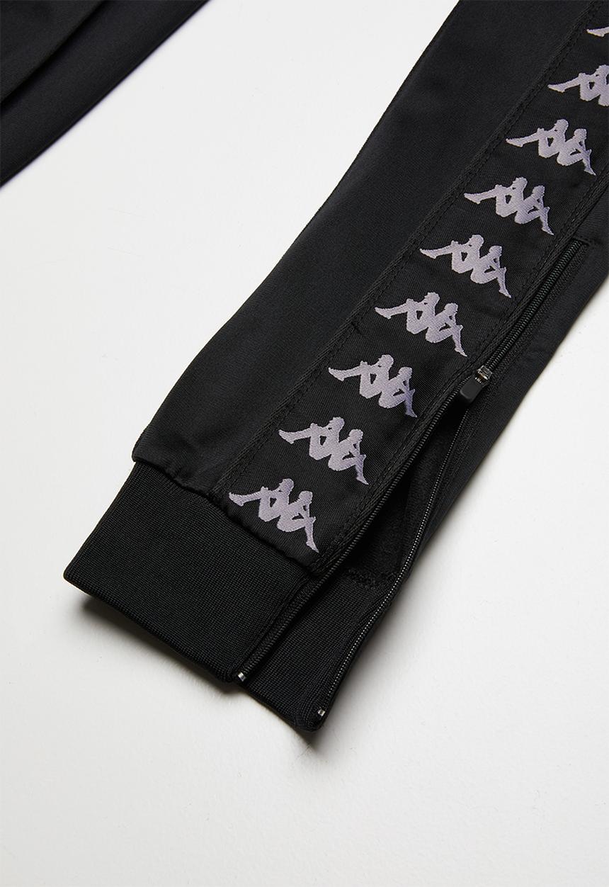 KAPPA - 222 banda rastoria rib slim trackpants - black