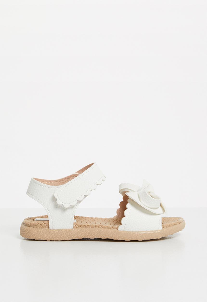 Pop Candy - Kids bow detailed sandal - white