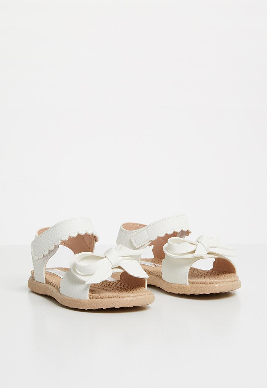 Pop Candy - Kids bow detailed sandal - white