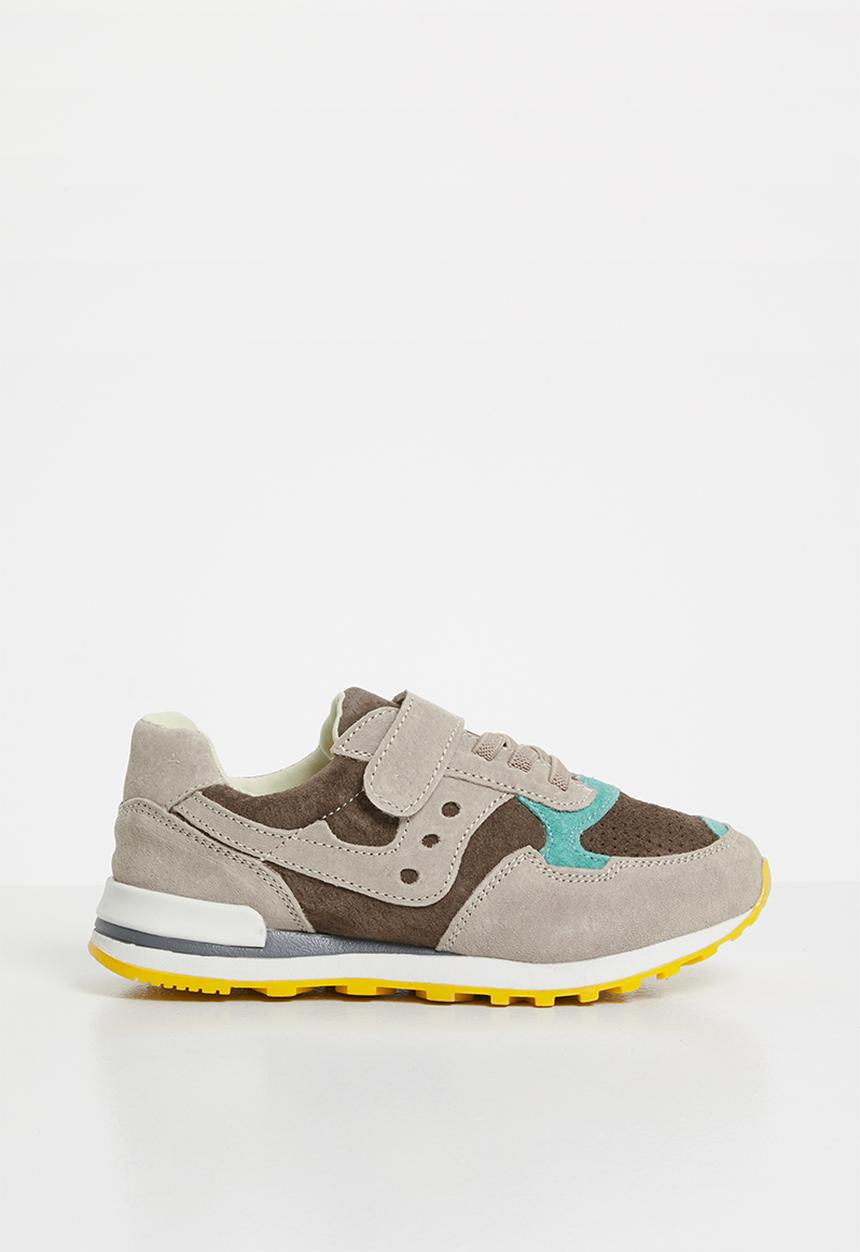 Pop Candy - Kids leather combo strap and lace sneaker - blue