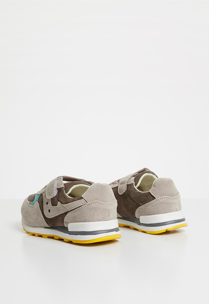 Pop Candy - Kids leather combo strap and lace sneaker - blue