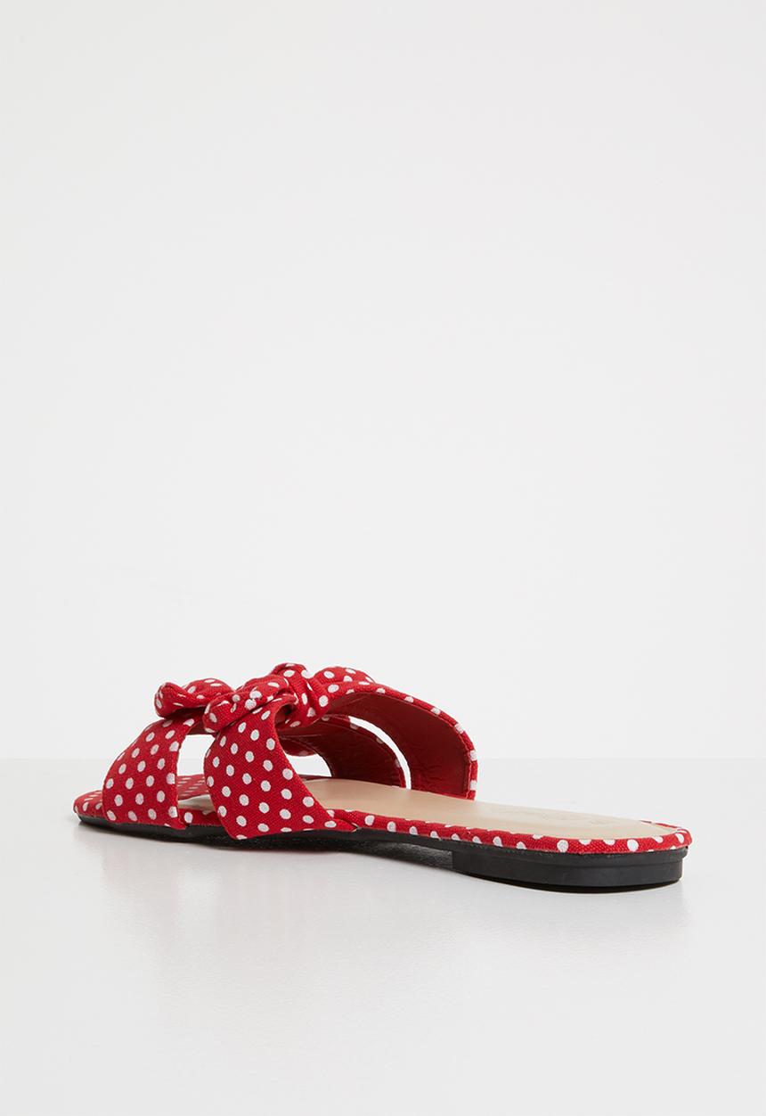 Miss Black - Alslina sandal - red & white