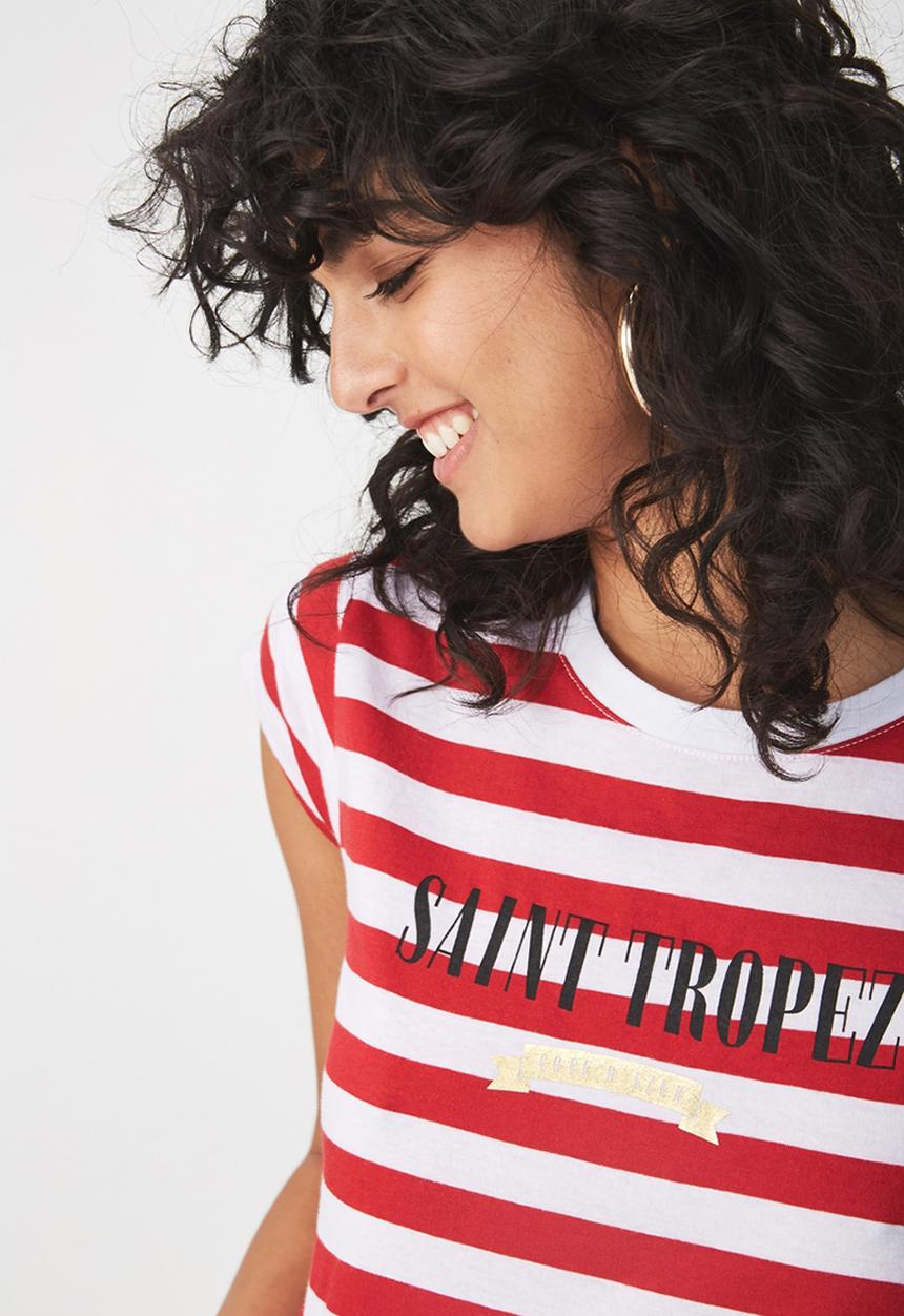 Cotton On - Tbar friends - red & white 
