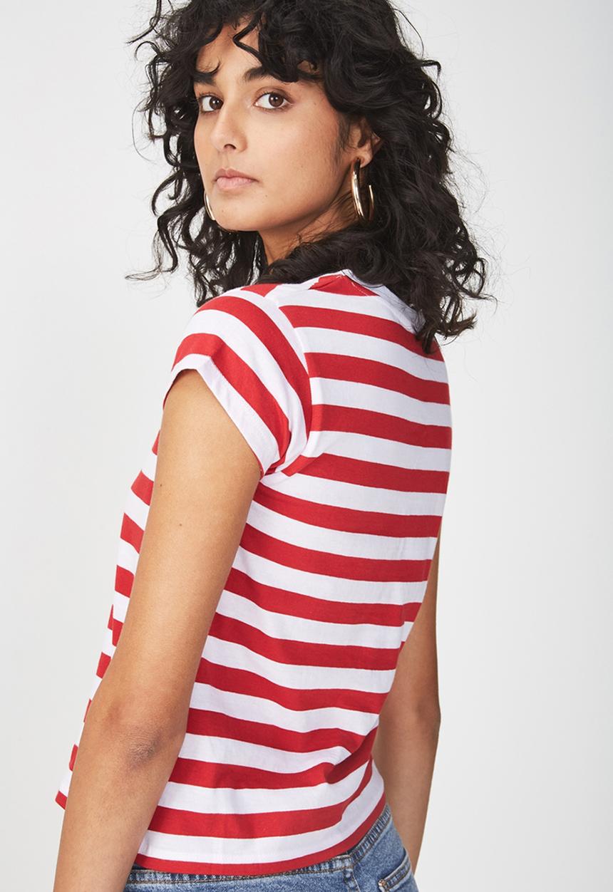 Cotton On - Tbar friends - red & white 