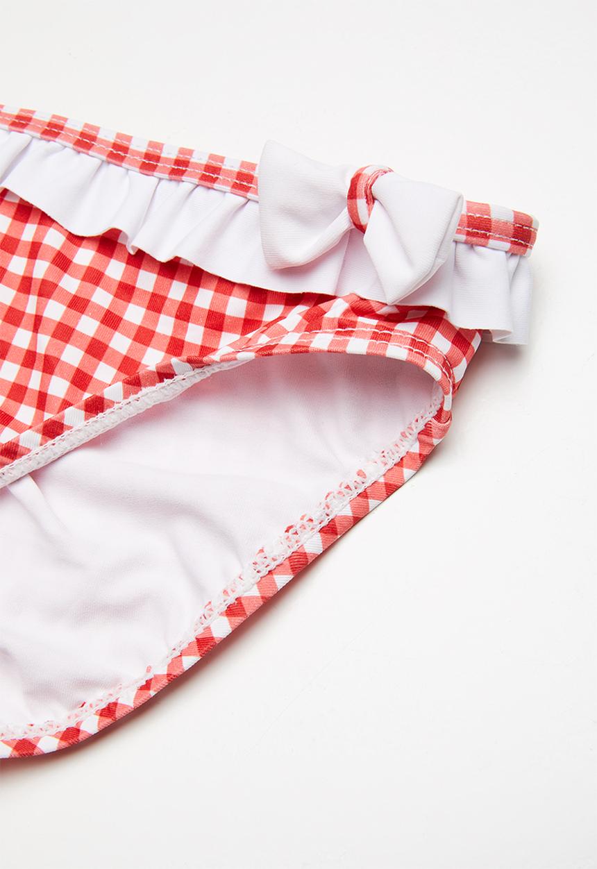 Pop Candy - Gingham check frill bikini - red