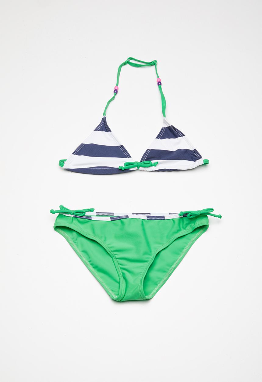 Pop Candy - Striped colour block bikini - multi