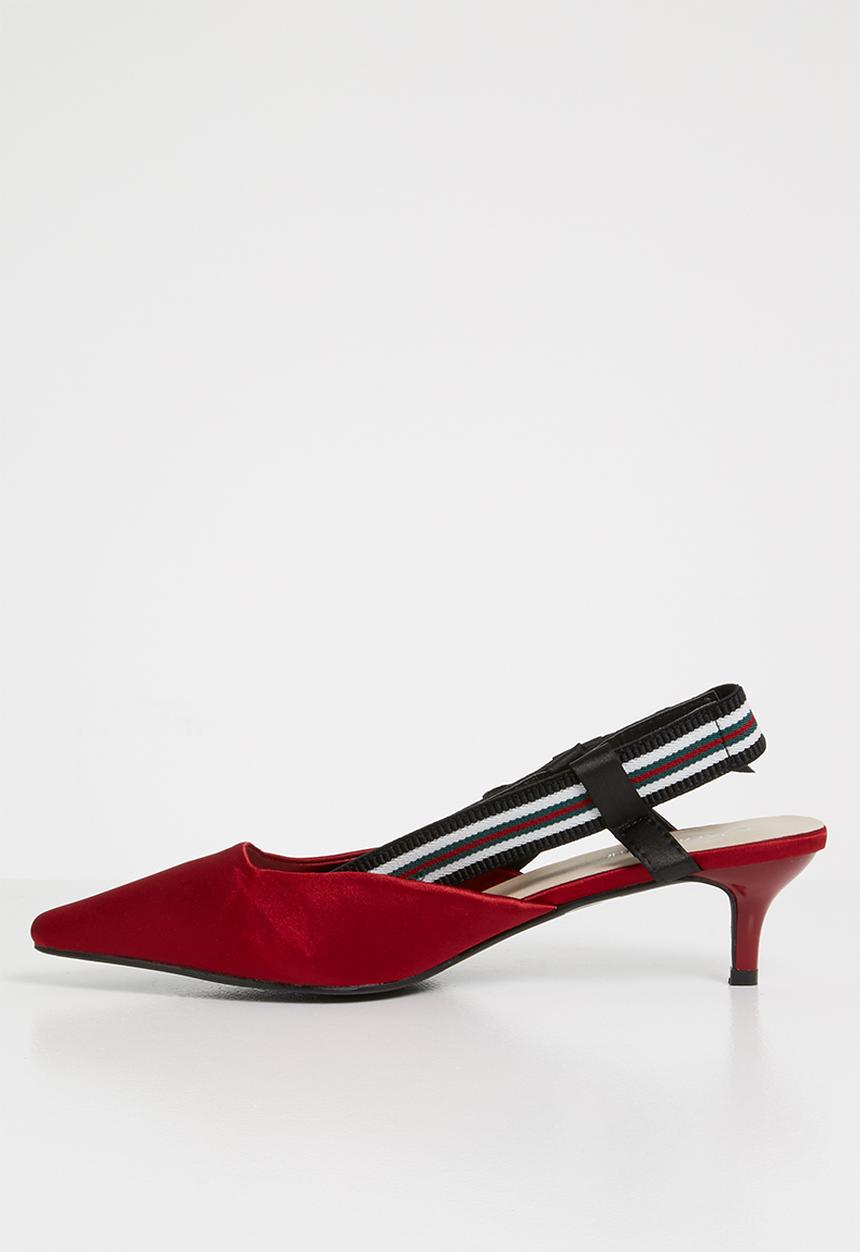 STYLE REPUBLIC - Slingback kitten heels - red