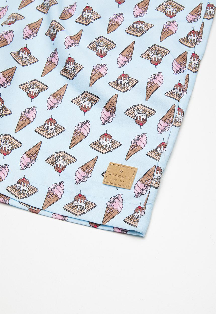 Rip Curl - Waffles & ice cream volley short - blue