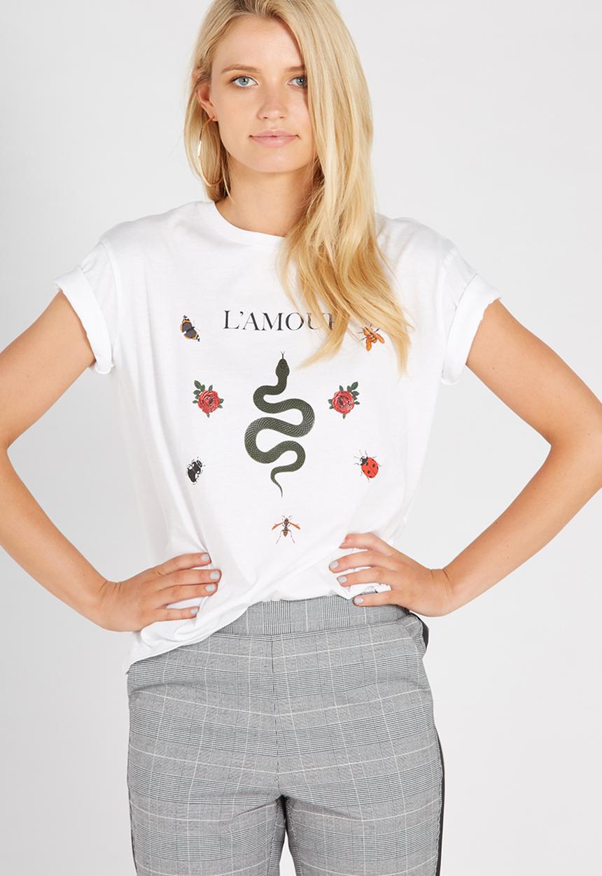 Supré  - Graphic tee - white 