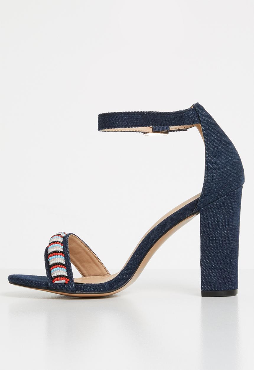 Plum - Ankle strap heels - navy