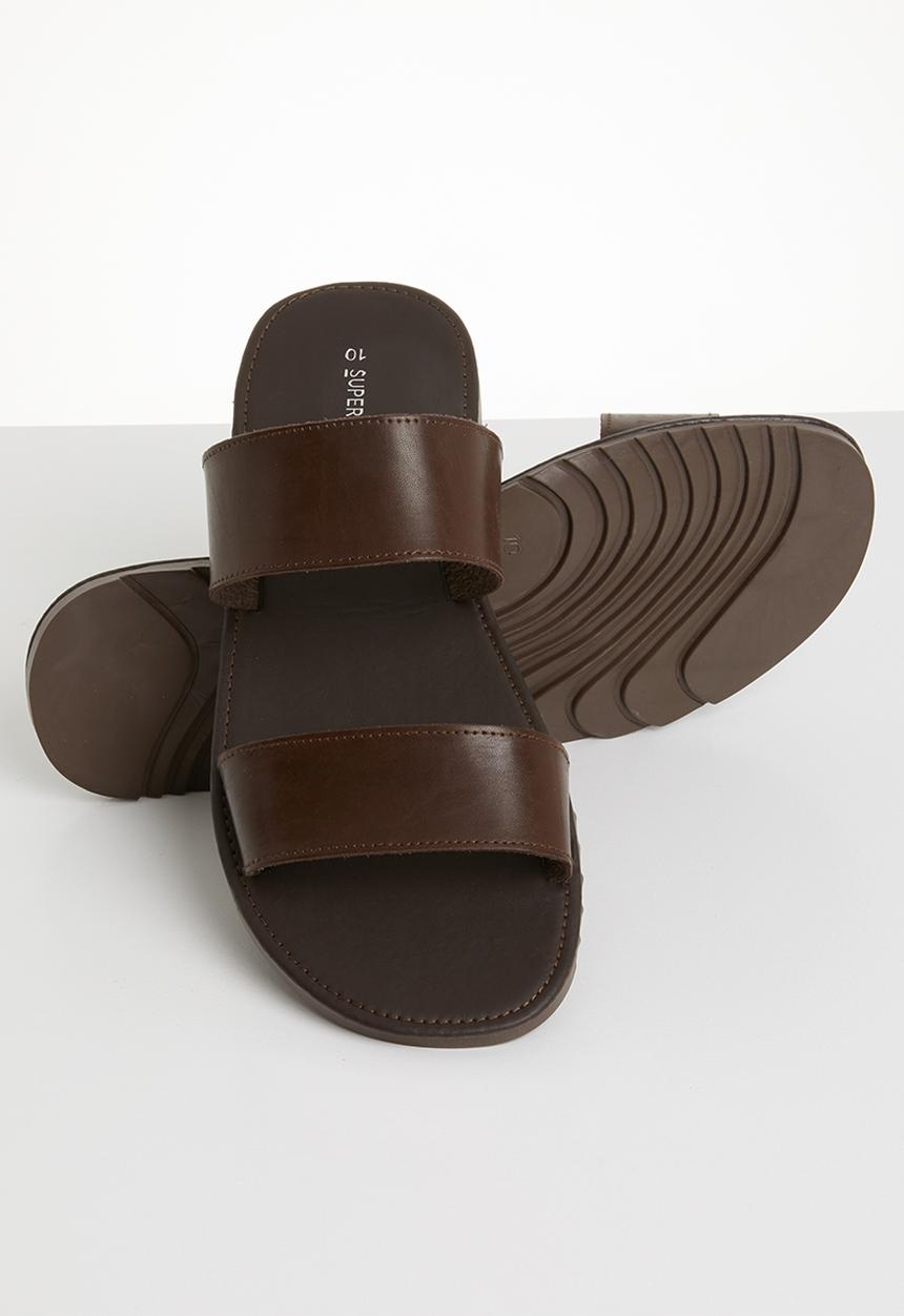 Superbalist - Two strap slide - brown
