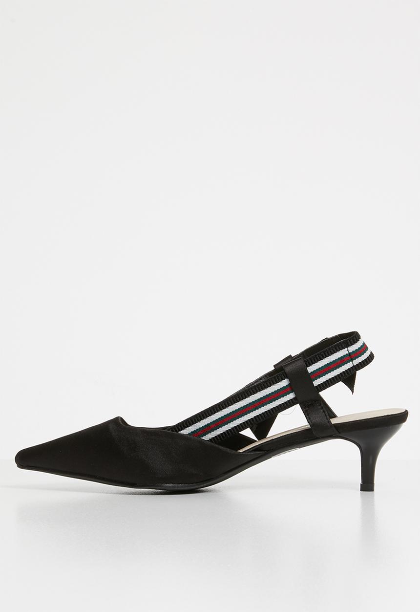 STYLE REPUBLIC - Bow detail slingback heels - black