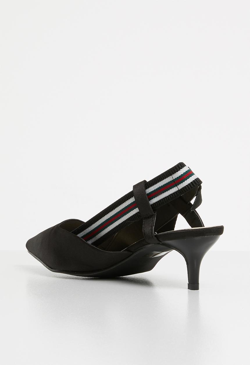 STYLE REPUBLIC - Bow detail slingback heels - black