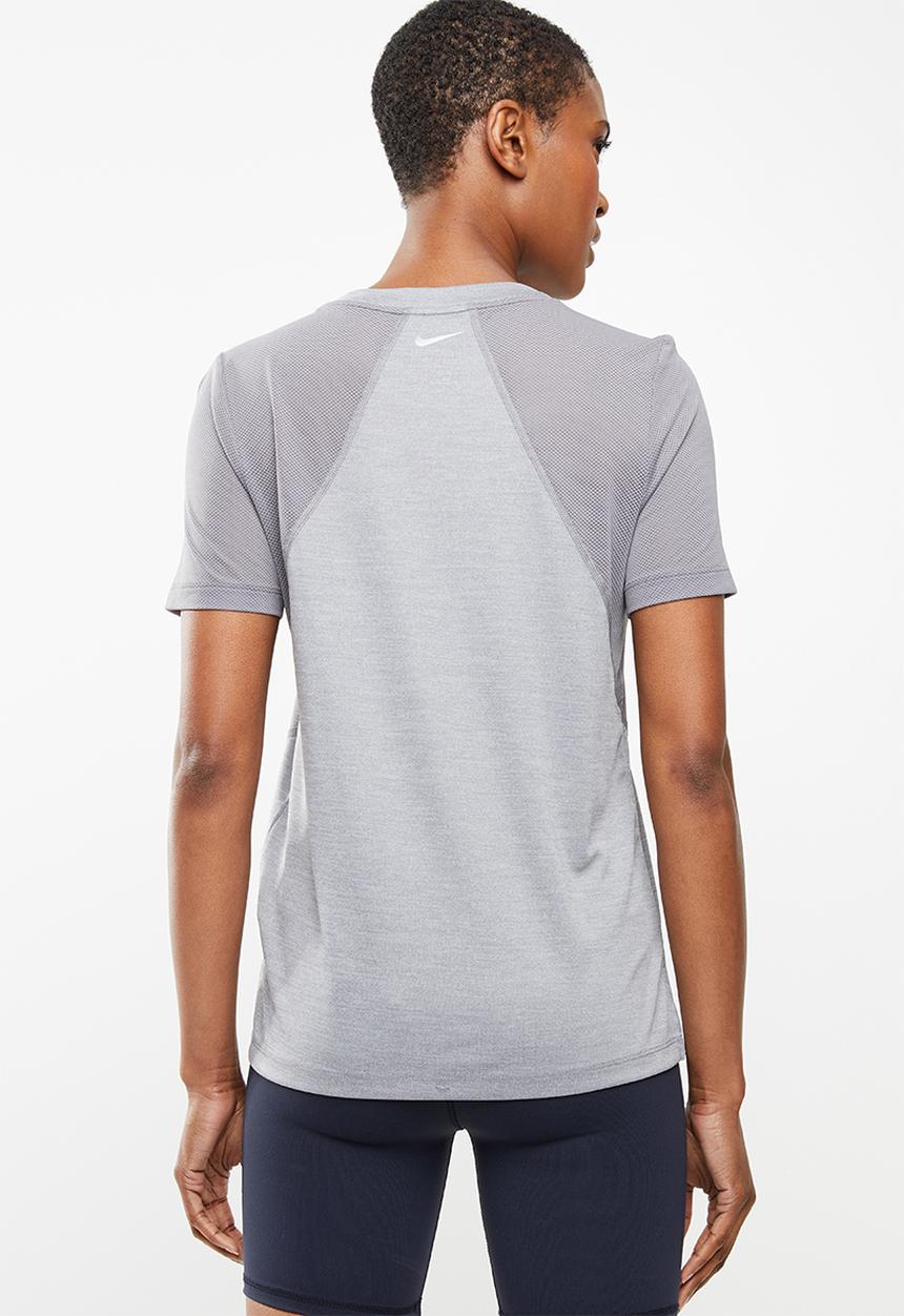 Nike - Nike miler short sleeve  top - grey