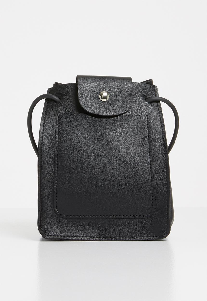 Superbalist - Claire floral embroidered bag  PU - black