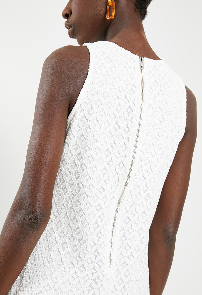Superbalist - Hi neck lace dress - white