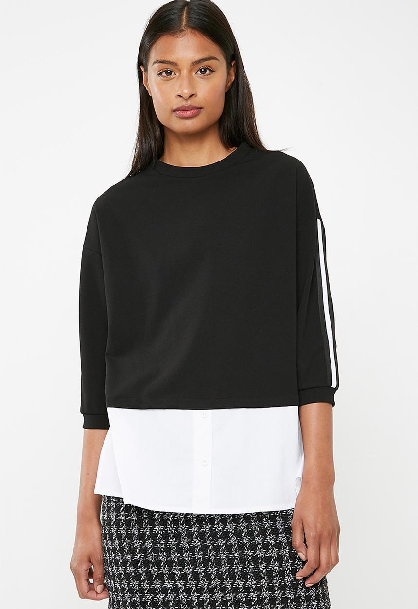 Superbalist - Upstyled twofer top - black 