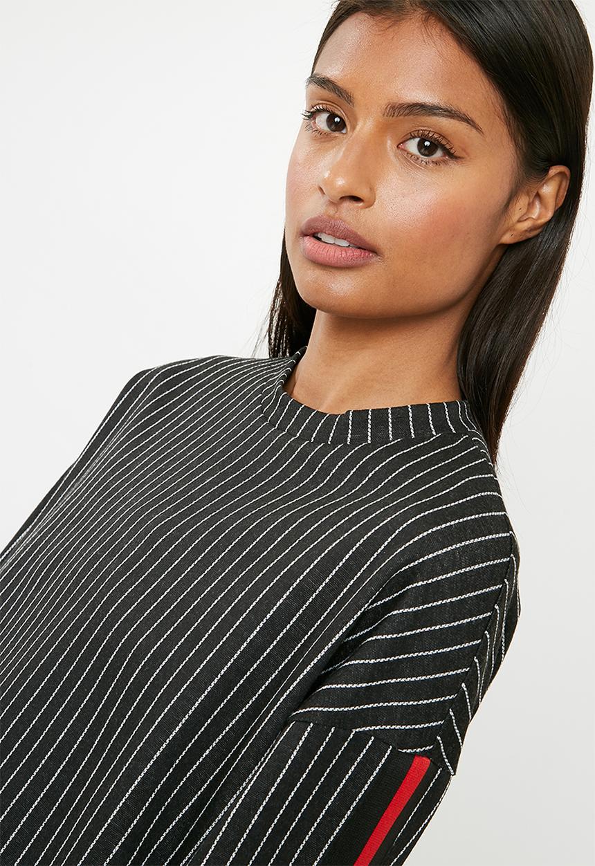 Superbalist - Upstyled twofer top - black & white 
