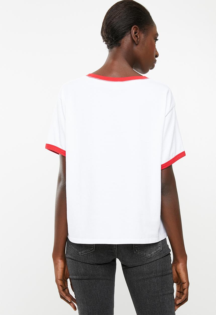 Levi’s® - Graphic ringer tee - white & red
