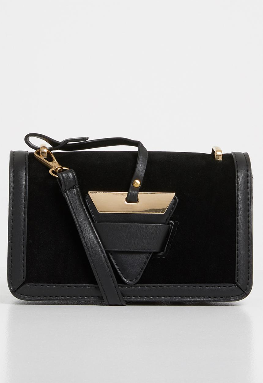 Superbalist - Demi envelope clutch PU - black