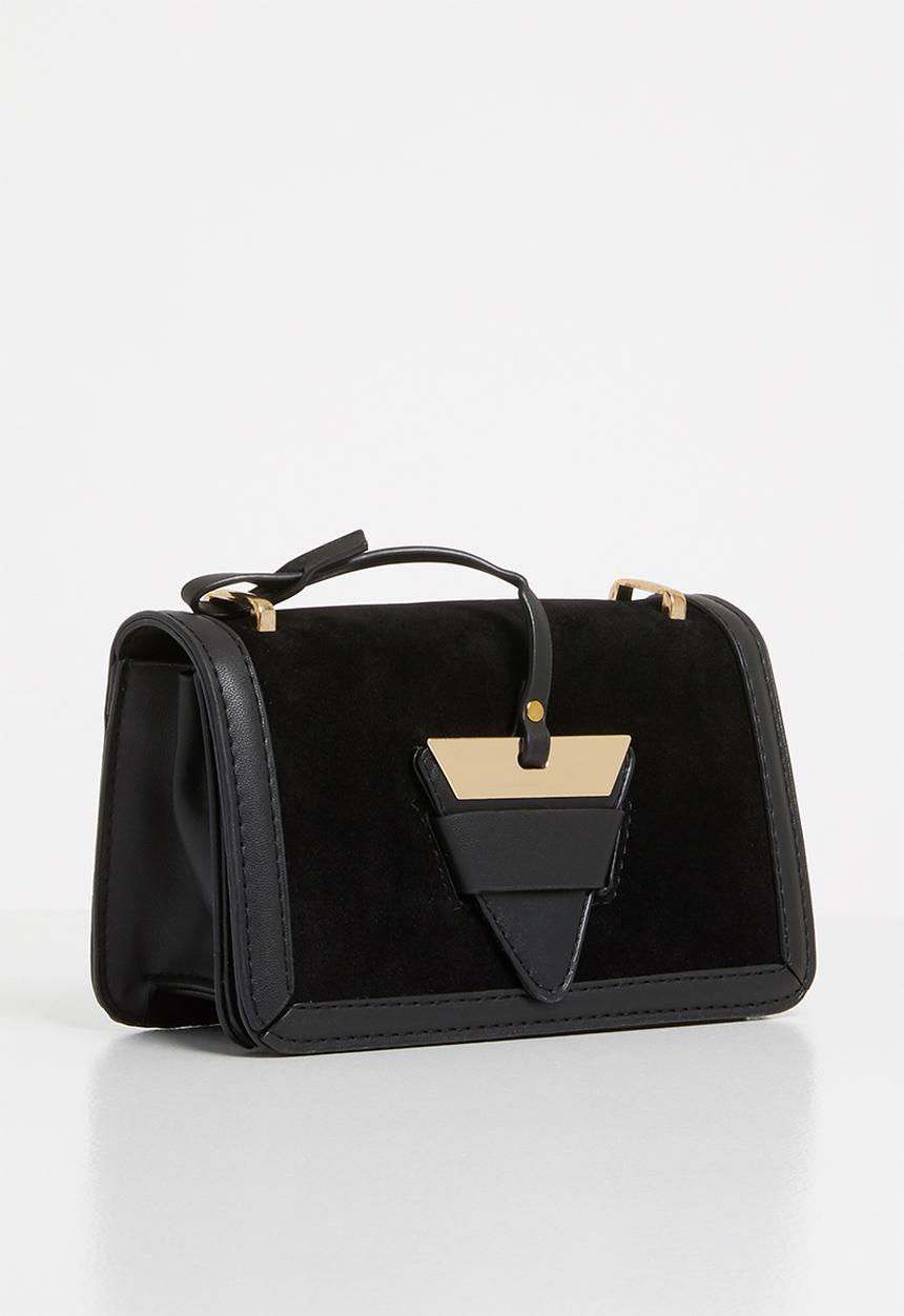 Superbalist - Demi envelope clutch PU - black