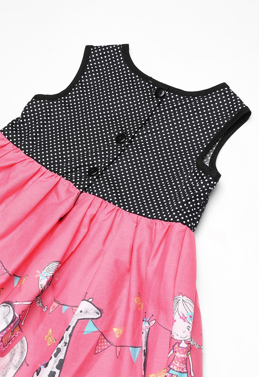 Twin Clothing - Cross over dot print dress - pink