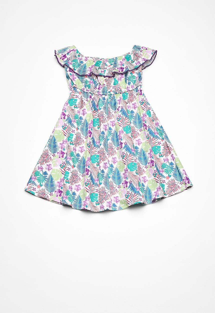Twin Clothing - Frill tropical print dress - multi