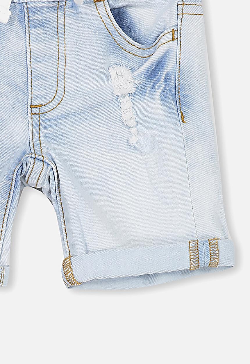 Cotton On - Joey denim short - blue