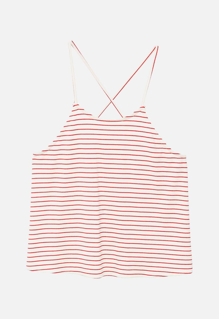 MANGO - Crisscross strappy top - off white