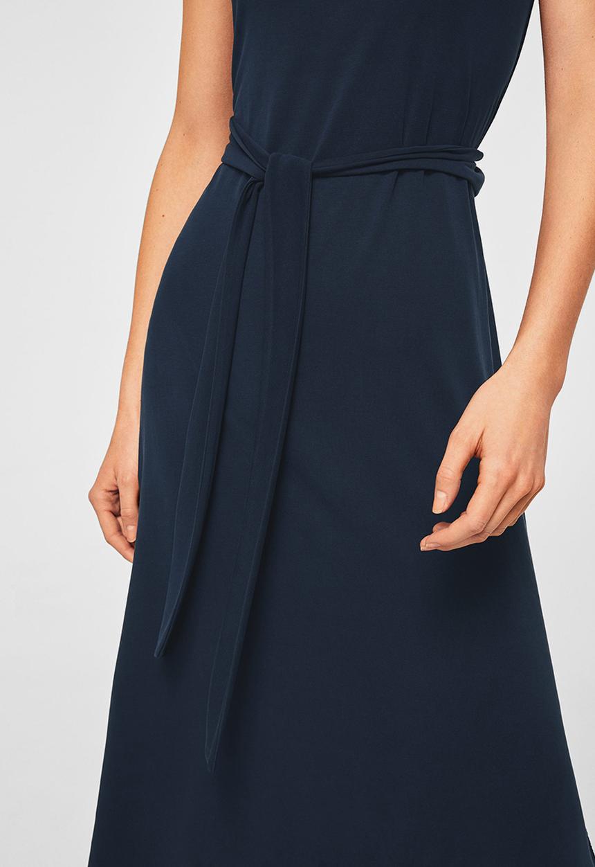 MANGO - Bow gown dress - navy
