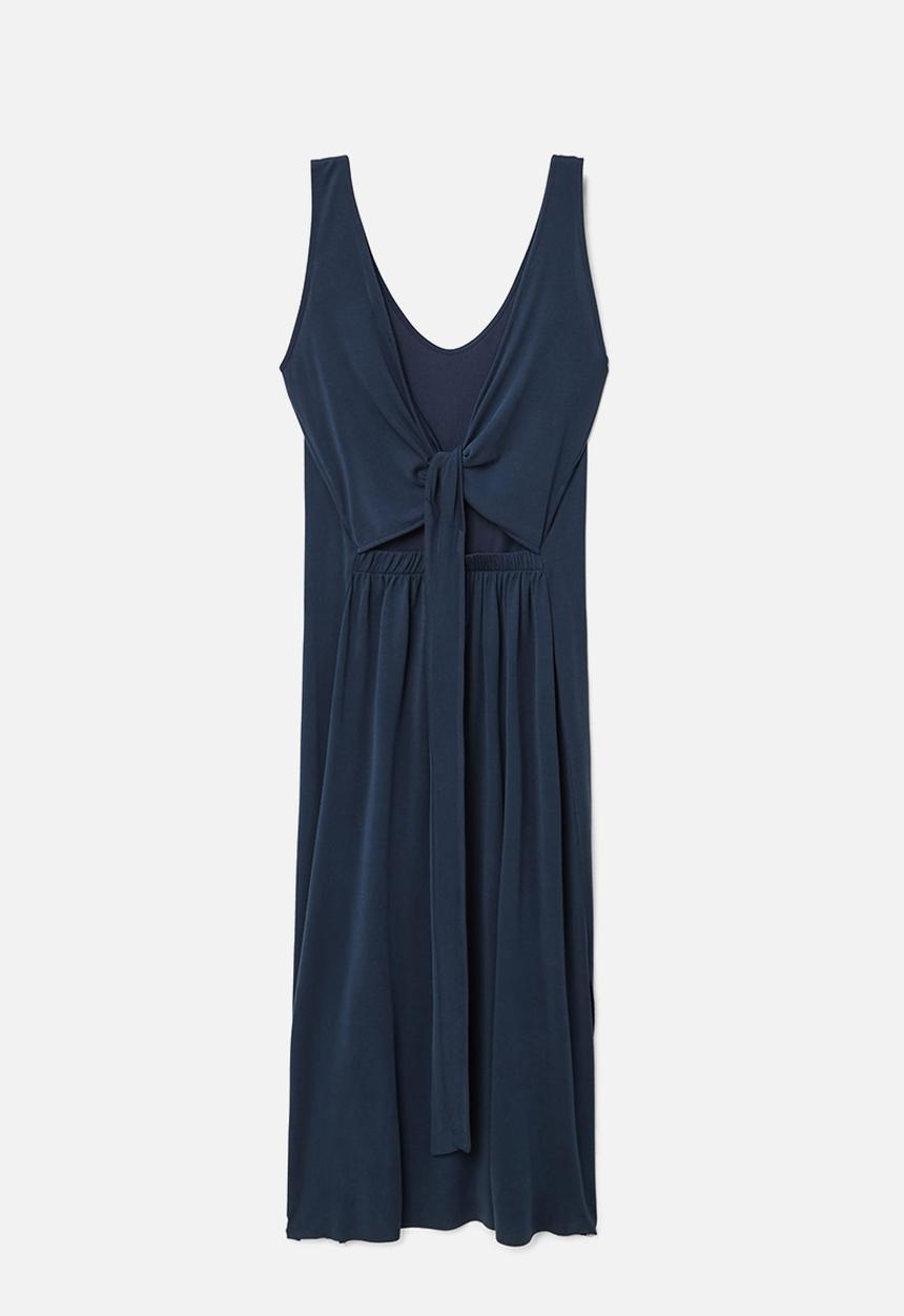 MANGO - Bow gown dress - navy