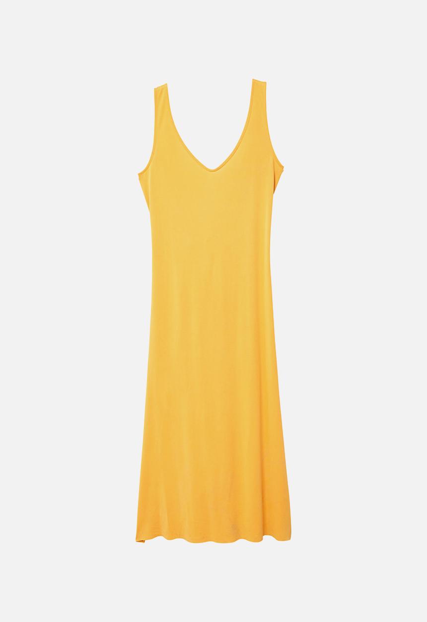 MANGO - Bow gown dress - yellow